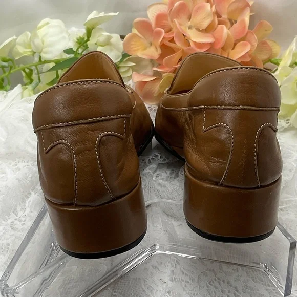 Taryn Rose Women’s Tan Italian Leather Loafers Sz8 Shoes #0212 - Picture 7 of 11